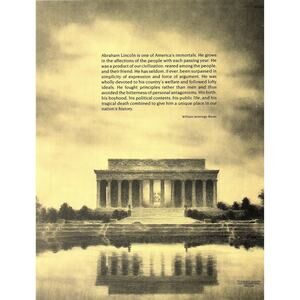 Abraham Lincoln William Jennings Bryan 1980s Poem Retro Kitsch Wall Art SG6